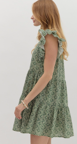 Blakely Blair Ruffle Medallion Dress