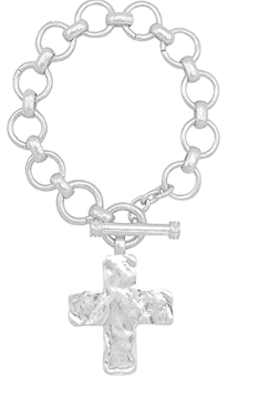 Big Cross Circle Chain Bracelet