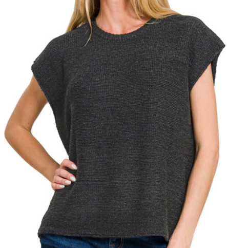 Sleeveless Oversized Crewneck Sweater