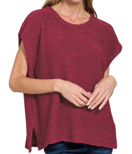 Sleeveless Oversized Crewneck Sweater