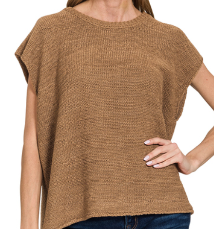 Sleeveless Oversized Crewneck Sweater