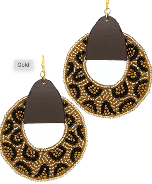 Bold & Chic Leopard Beaded Earrings