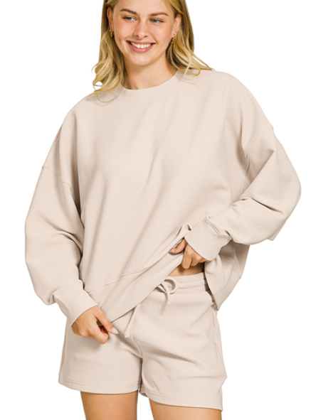 Relax and Chill Out Long Sleeve Shorts Set