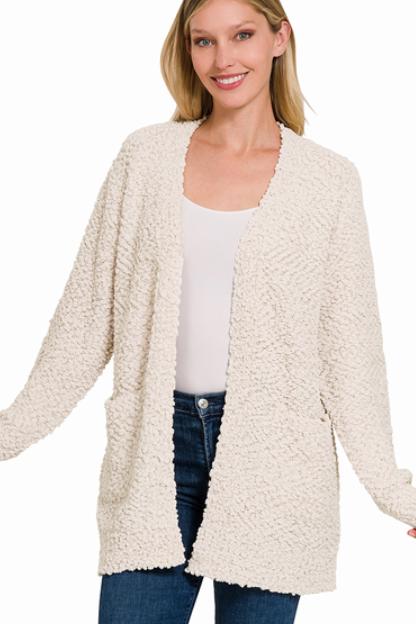 DOORBUSTER Cozy Cutie Popcorn Cardigan