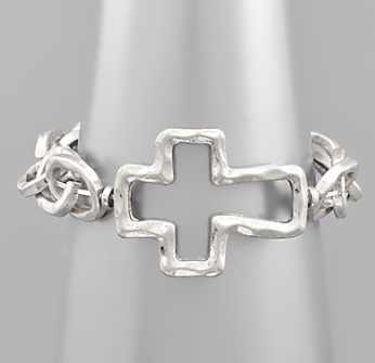 Cross Chain Stretch Bracelet - Shoppe3130