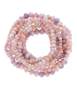 Diamond Cut Beaded Bracelet Stack