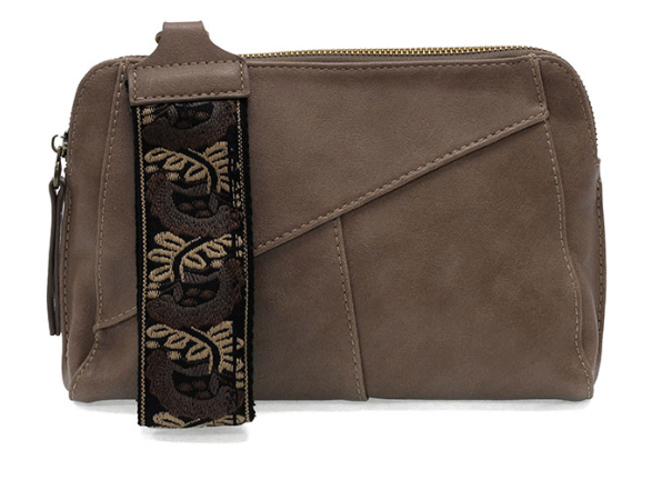 Gigi Crossbody with Woven Wristlet Strap