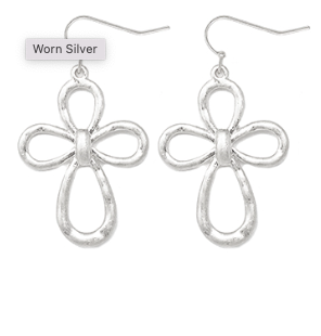 Petal Cross Earrings - Shoppe3130