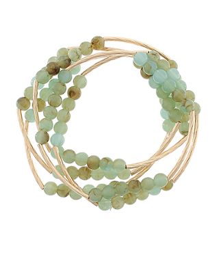 Colored Split Bead Cluster Bracelets