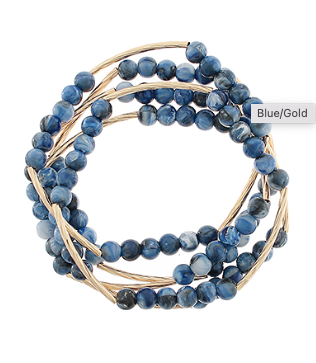 Colored Split Bead Cluster Bracelets