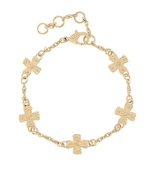 Minimal Cross Chain Clasp Bracelet