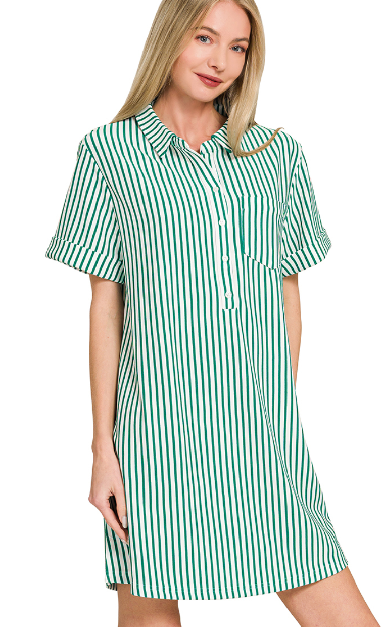 Thinking About Yesterday Button Dress - Shoppe3130