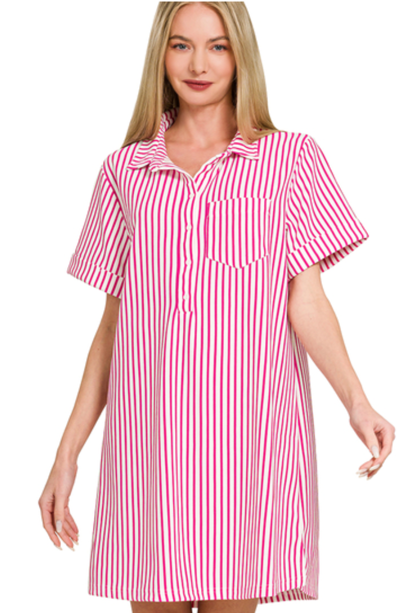 Thinking About Yesterday Button Dress - Shoppe3130