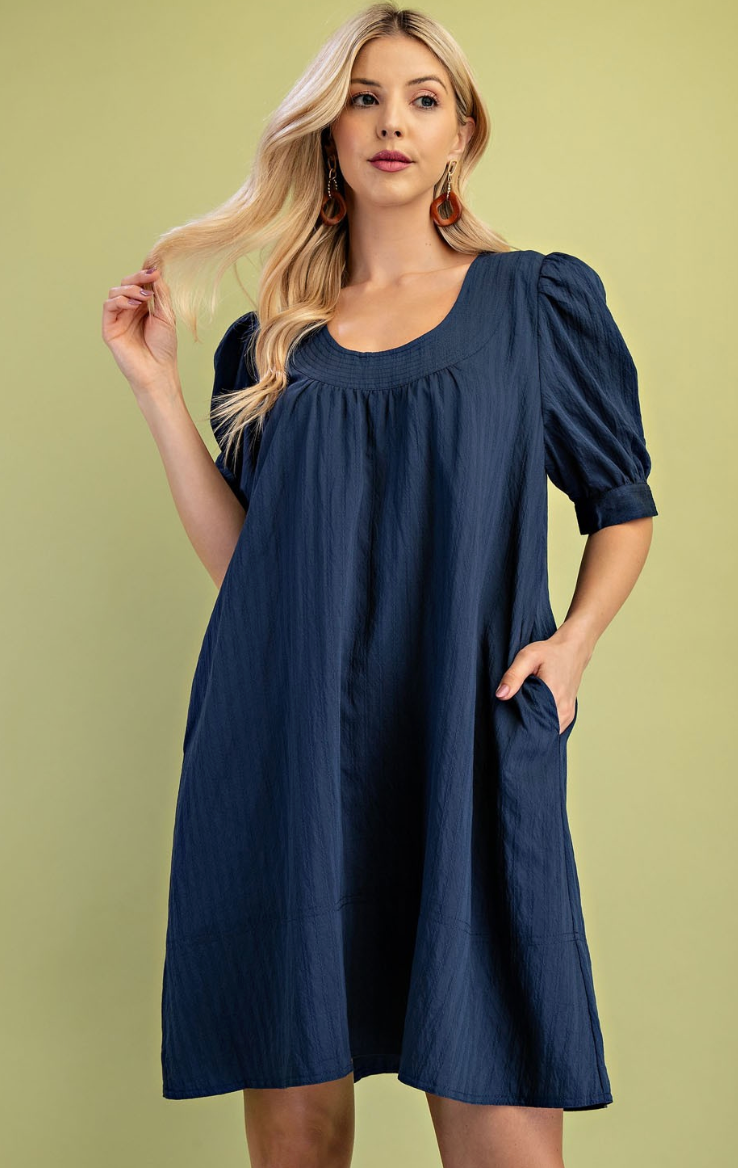 Carried Away Again Navy Mini Dress - Shoppe3130