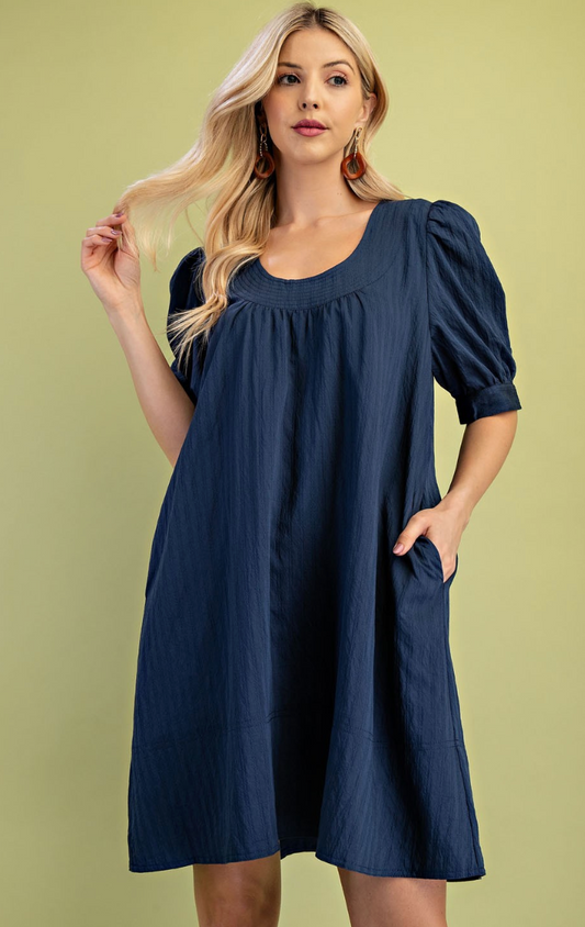 Carried Away Again Navy Mini Dress - Shoppe3130