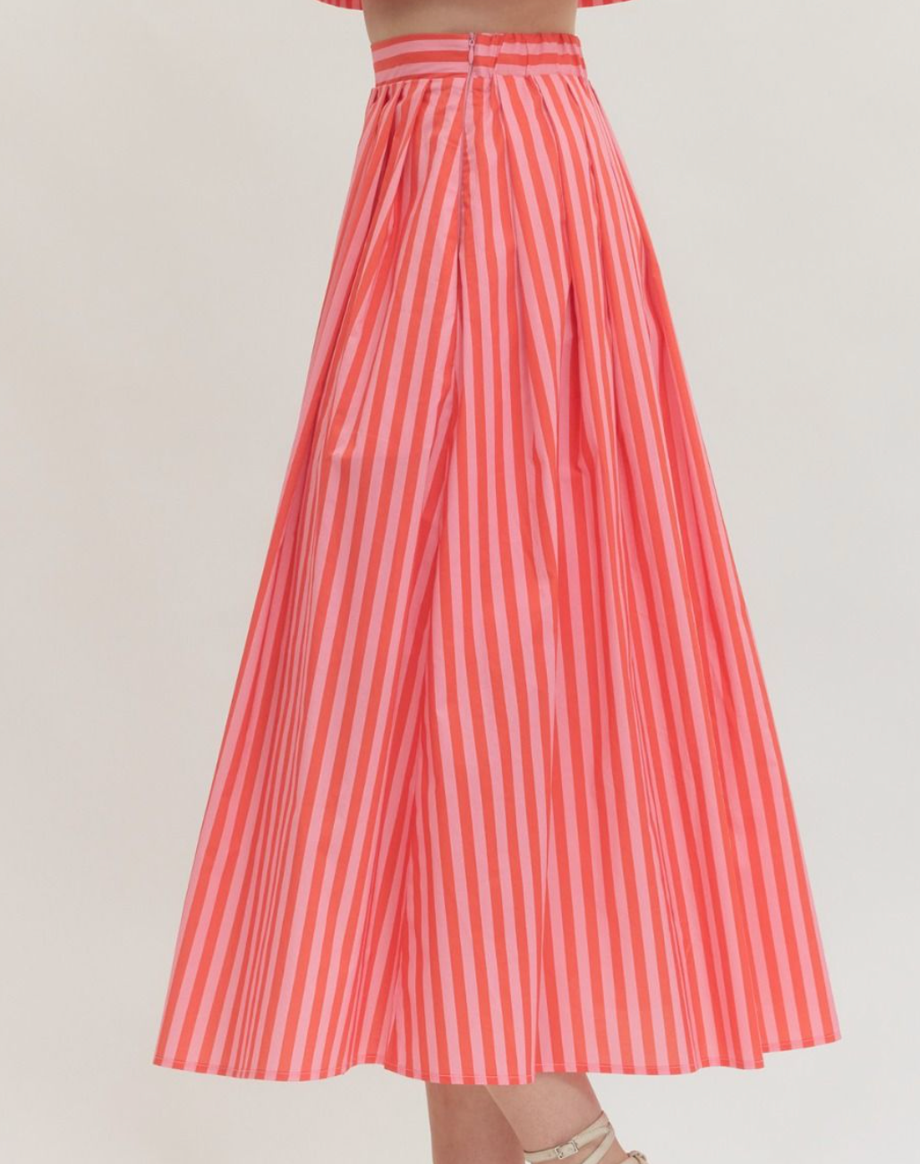 Bailee Ann Striped Midi Skirt - Shoppe3130