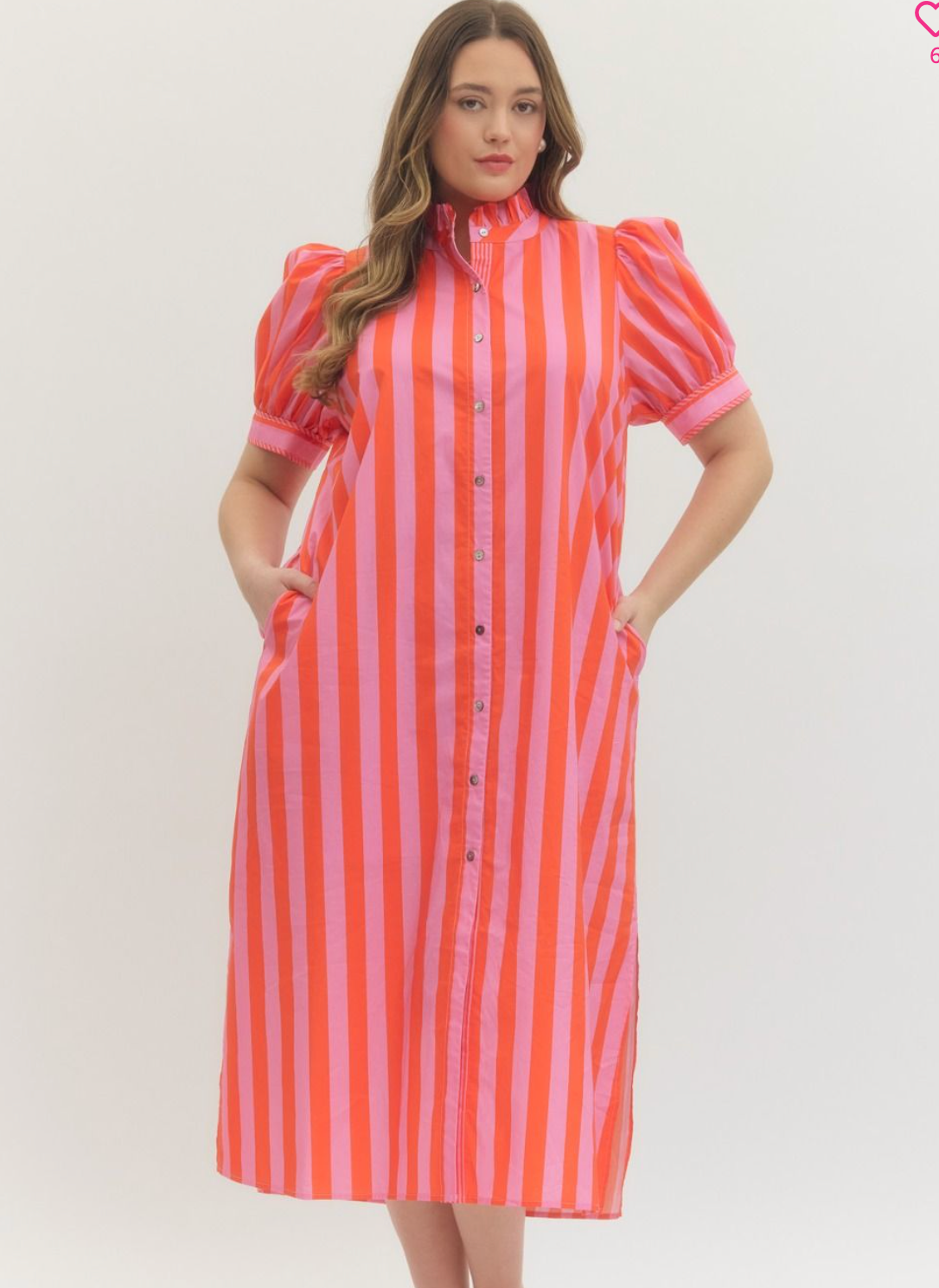 Walking In All Together Striped Dress - Shoppe3130