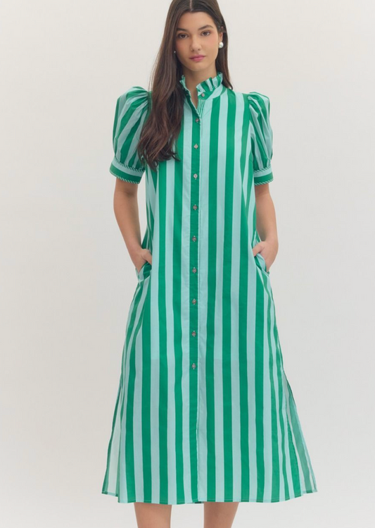 Walking In All Together Striped Dress - Shoppe3130