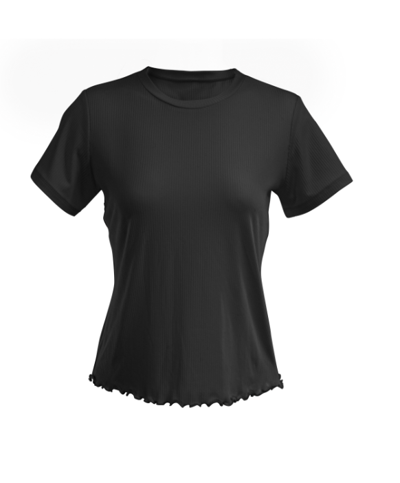 Amanda Blu Comfort Scallop Pajama Set in Black - Shoppe3130