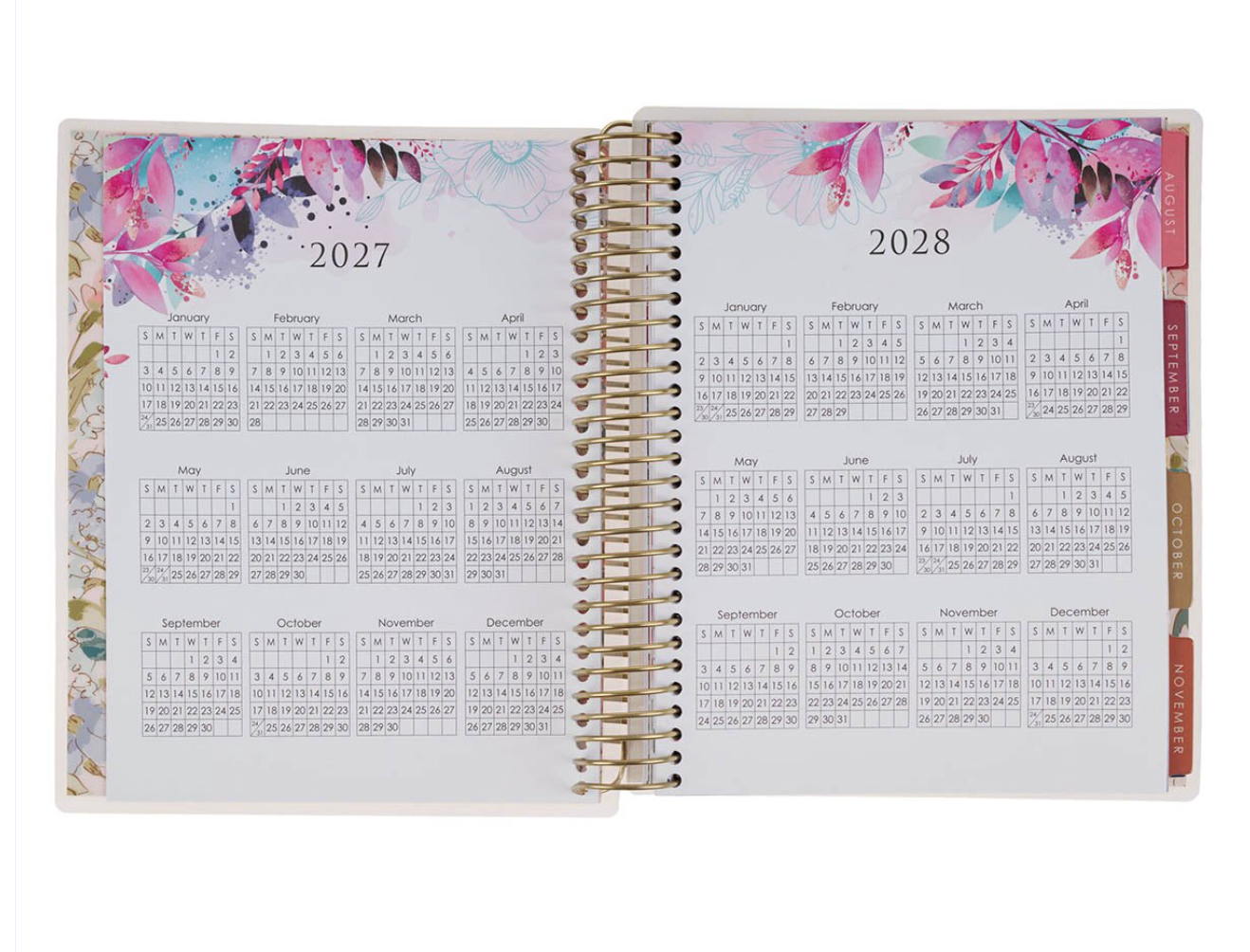 2027 Pray More Worry Less 18-Month Spiral Planner w Closure