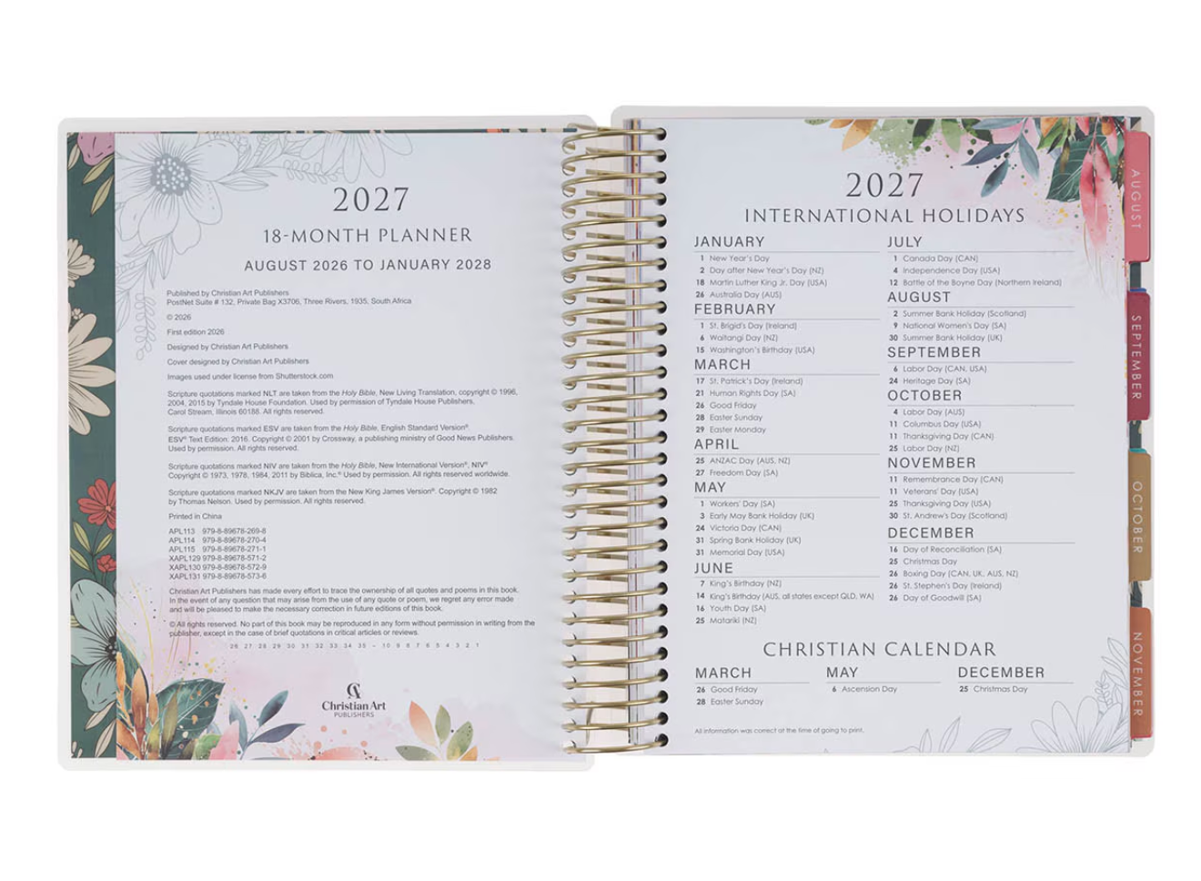 2027 Be Still and Know 18-Month Planner with Elastic Closure - Psalm 46:10