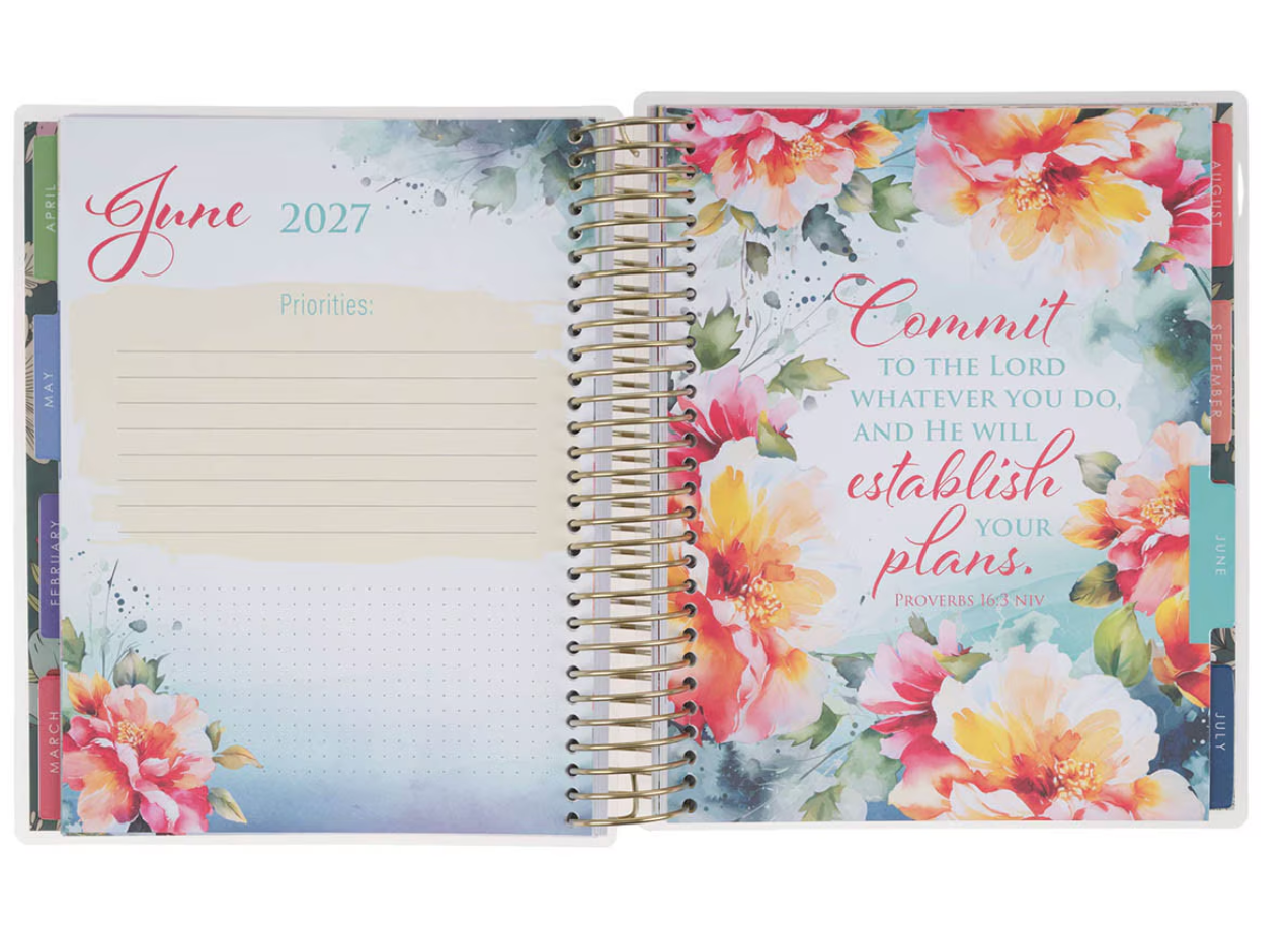 2027 Be Still and Know 18-Month Planner with Elastic Closure - Psalm 46:10