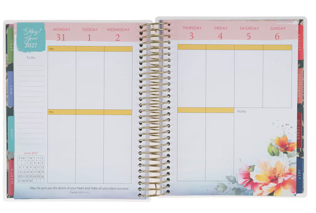 2027 Be Still and Know 18-Month Planner with Elastic Closure - Psalm 46:10