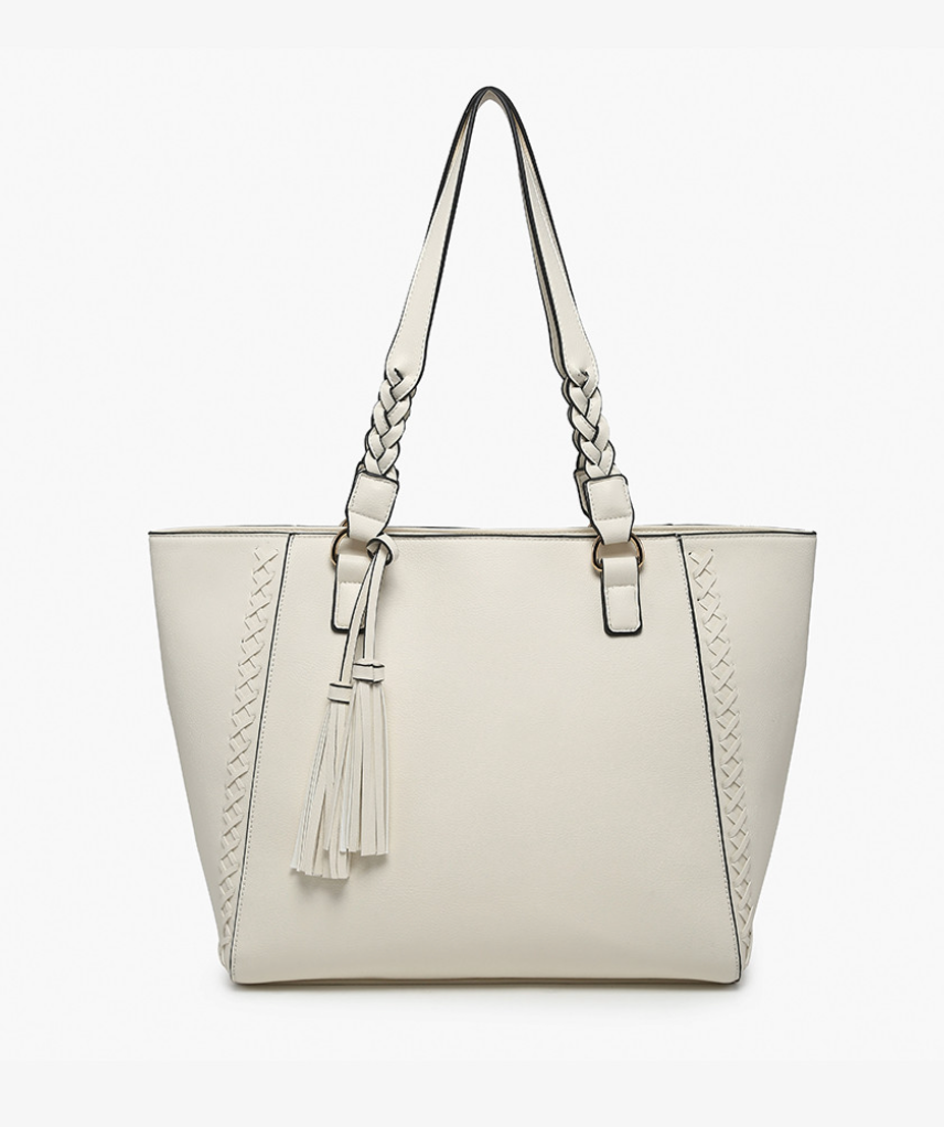 Lisa Structured Tote w/ Braided Accents