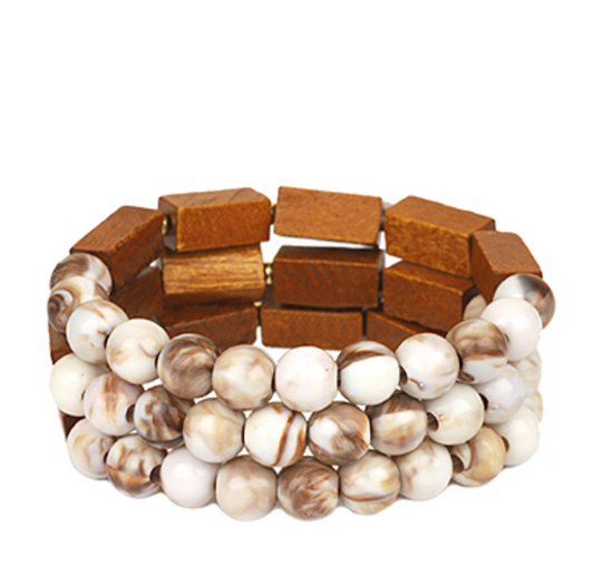 Bohemian Beauty Wooden Bracelet