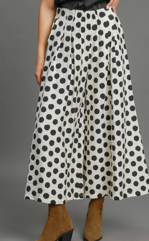Playful Polkadot Wide Leg Pants