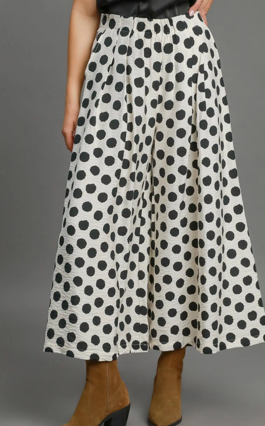Playful Polkadot Wide Leg Pants