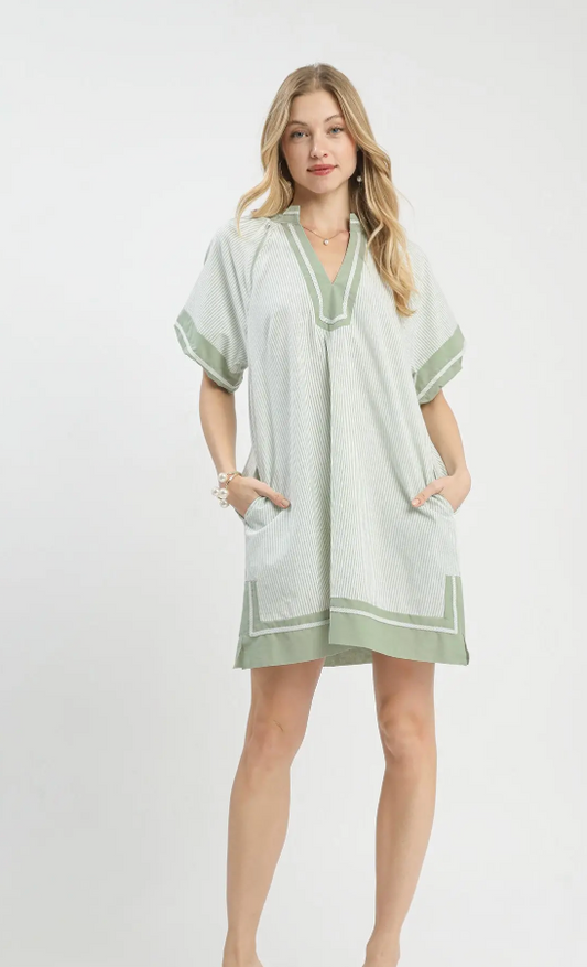 Sage It Aint So V Neck Dress