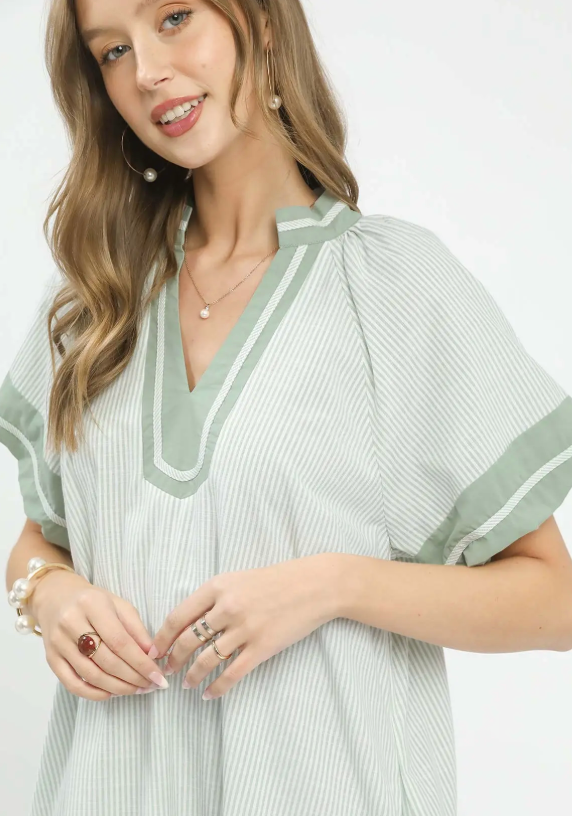 Penelope in Stripes Midi Dress
