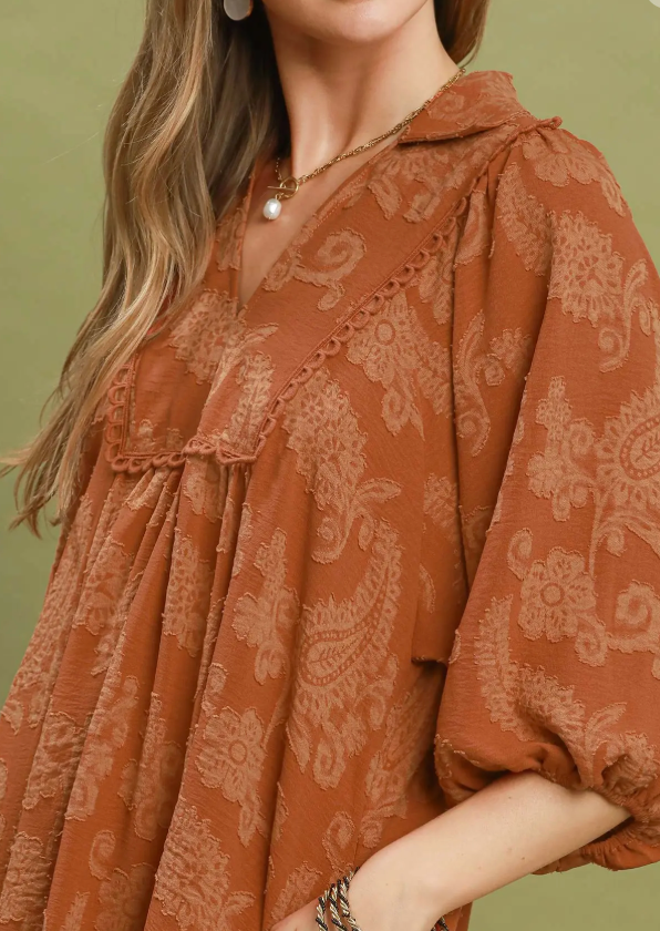 Pretty Paislee Puff Sleeve Dress