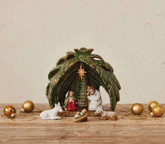 Stoneware Vintage Reproduction Nativity, Set of 6 - Shoppe3130