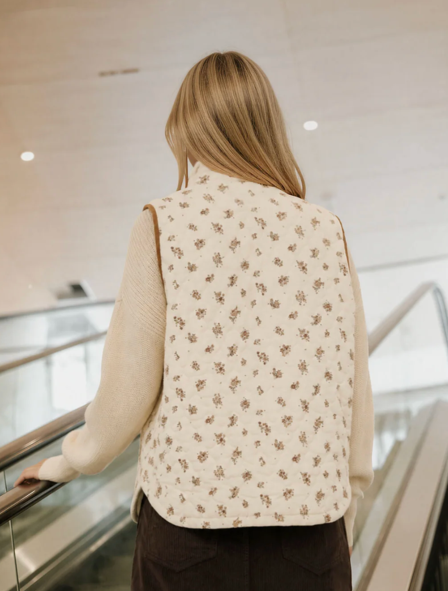 Mia Floral Quilted Vest