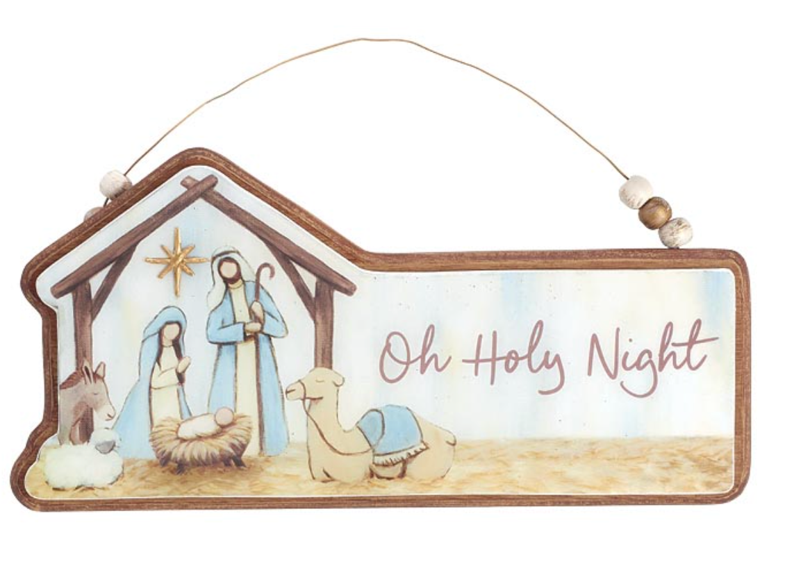 Wooden Holy Night Ornament