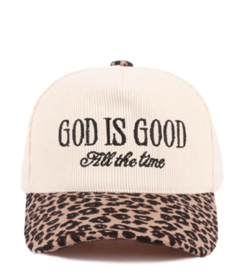 God Is Good All The Time Corduroy Trucker Hat - Shoppe3130
