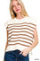 Mollie Crew Neck Stripe Sweater Vest