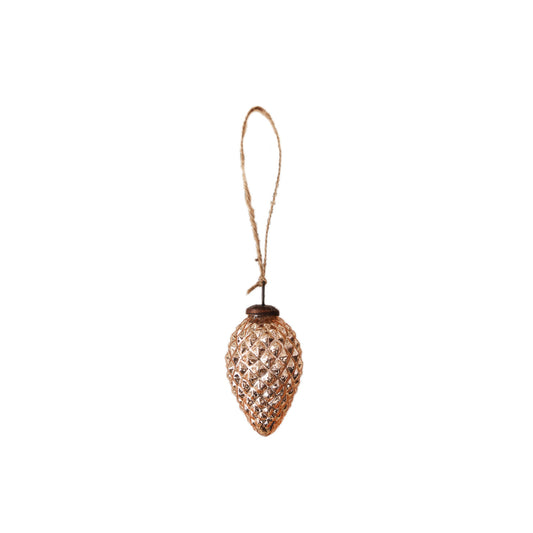 Embossed Mercury Glass Pinecone Ornament