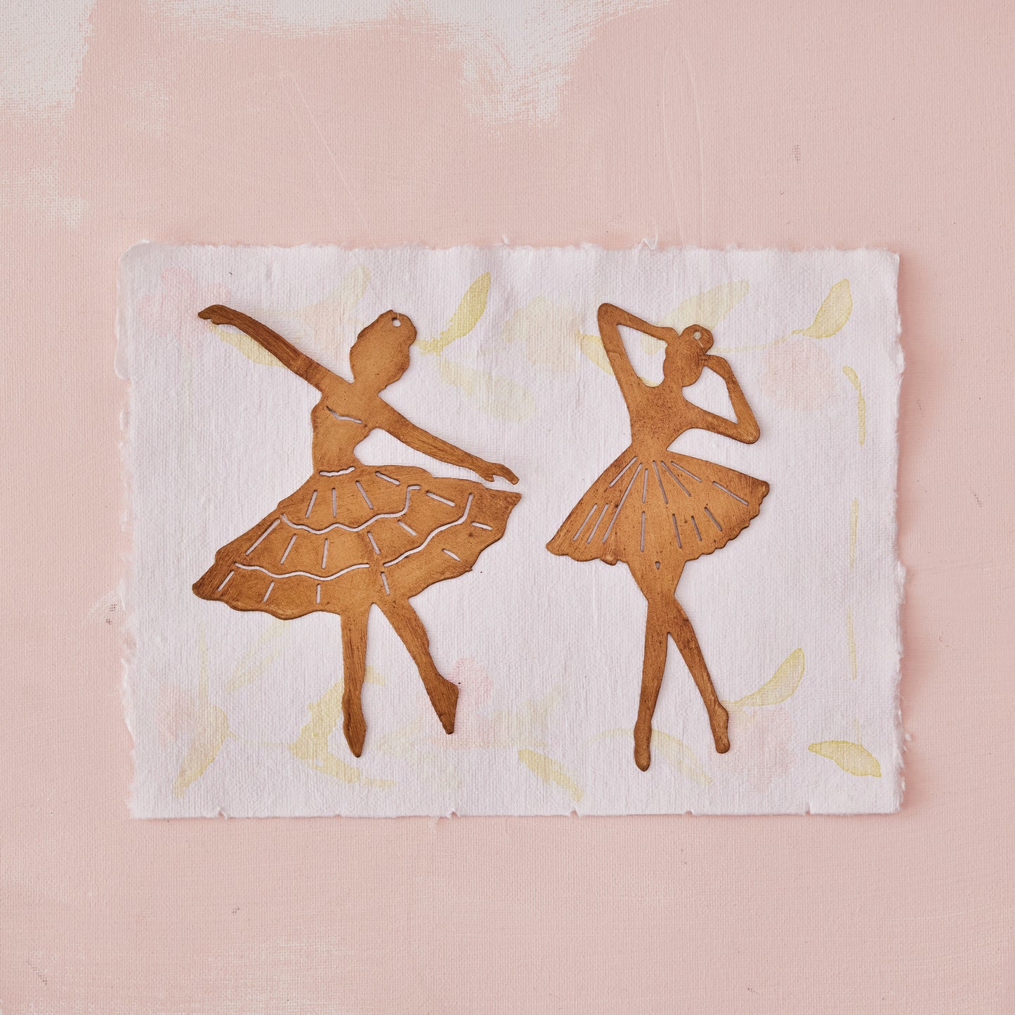 Metal Ballerina Ornament with Cut-Outs