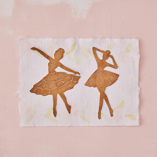 Metal Ballerina Ornament with Cut-Outs