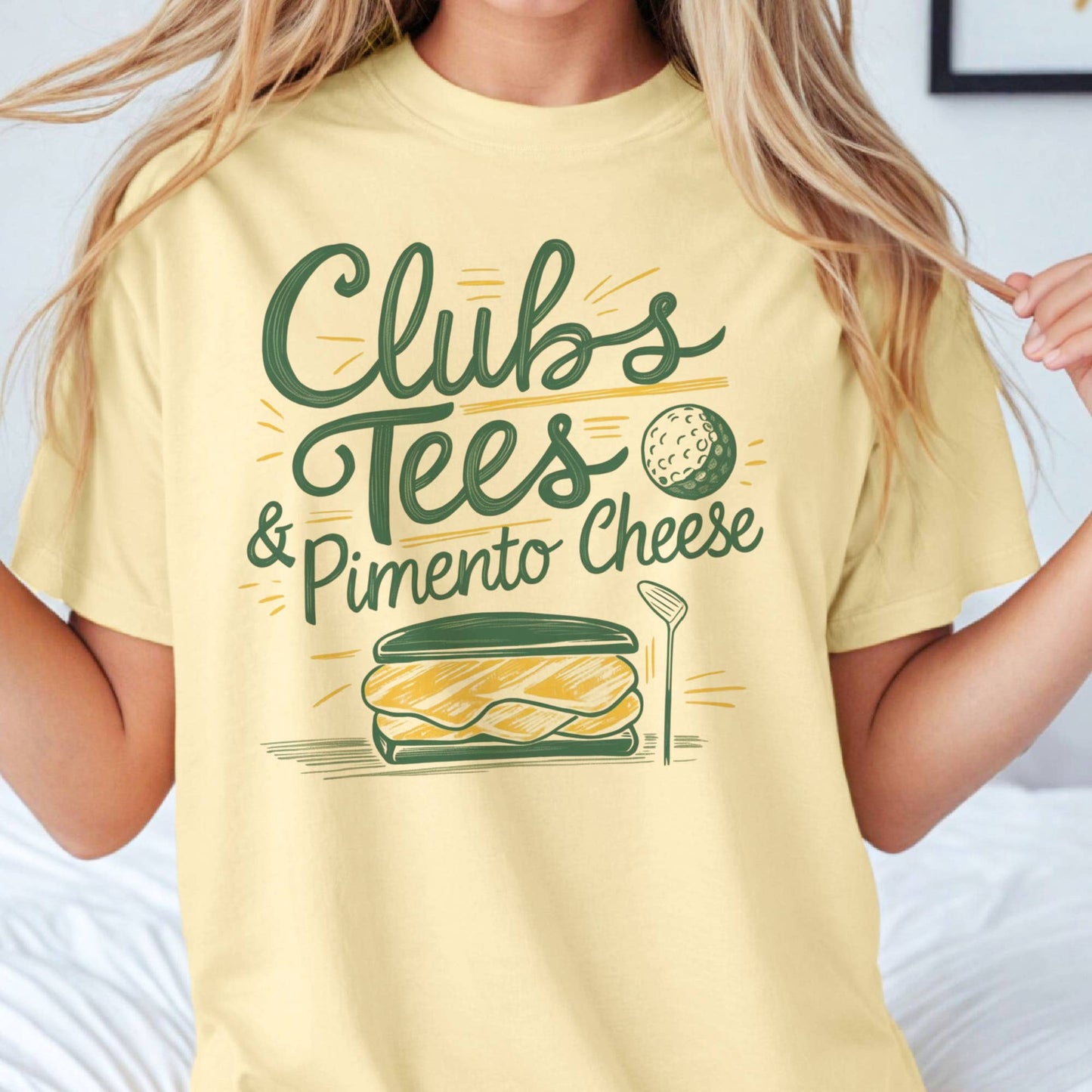 Golf Club Tees Augusta Tournament Country Club Graphic Tee in Light Yellow
