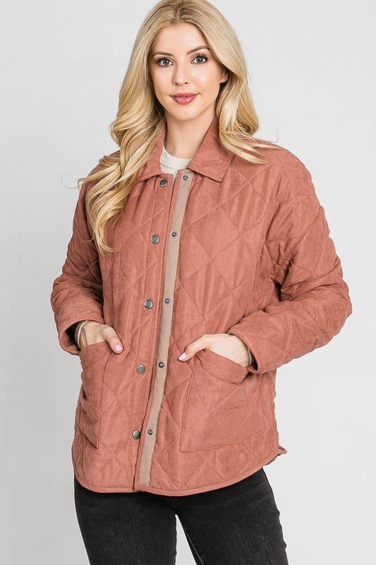 Blush hot sale quilted jacket