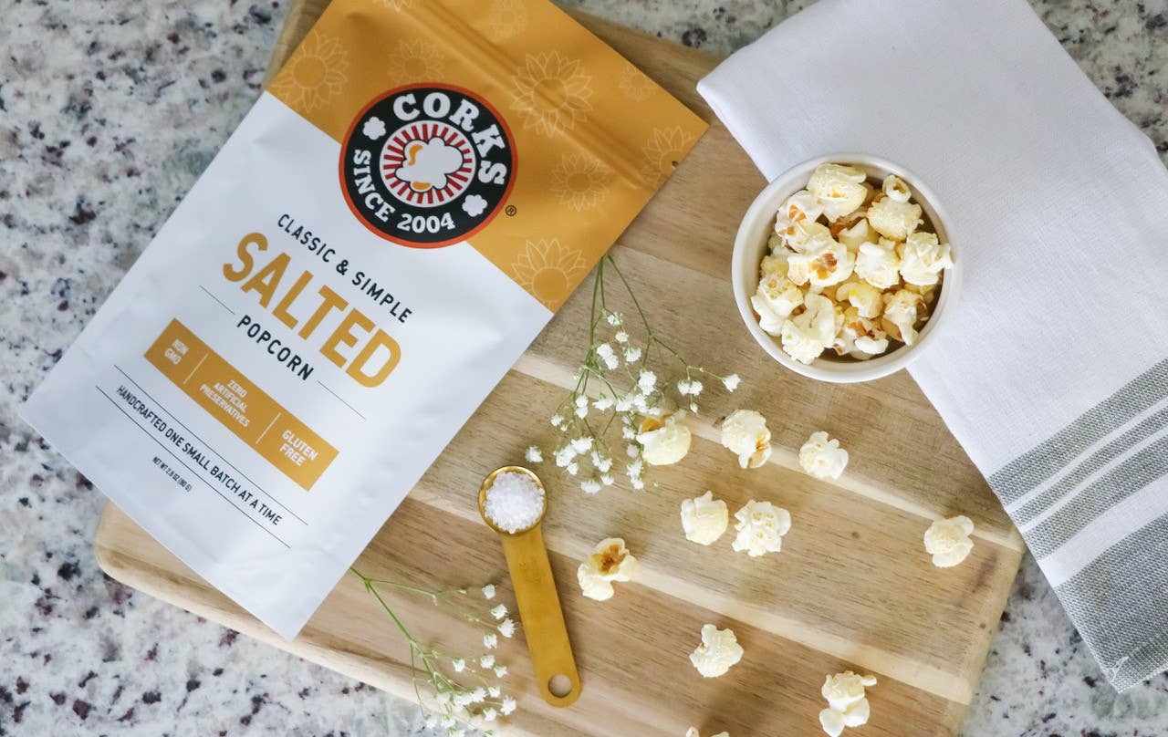 Corks Popcorn - Simply Salted Popcorn - 2.8 Oz - Shoppe3130