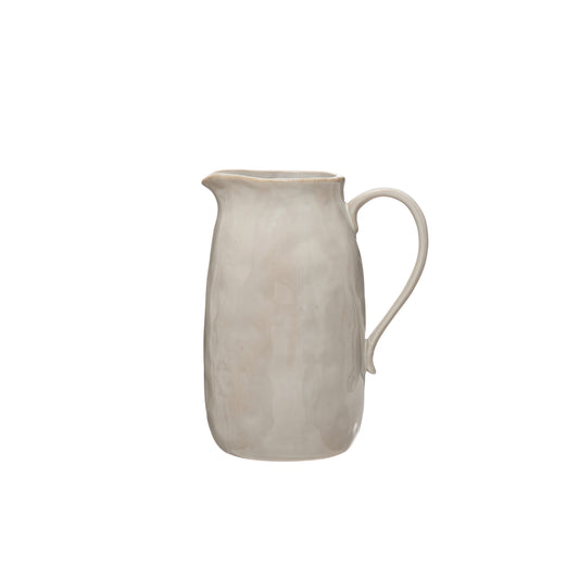 62 oz. Stoneware Pitcher, Reactive Glaze