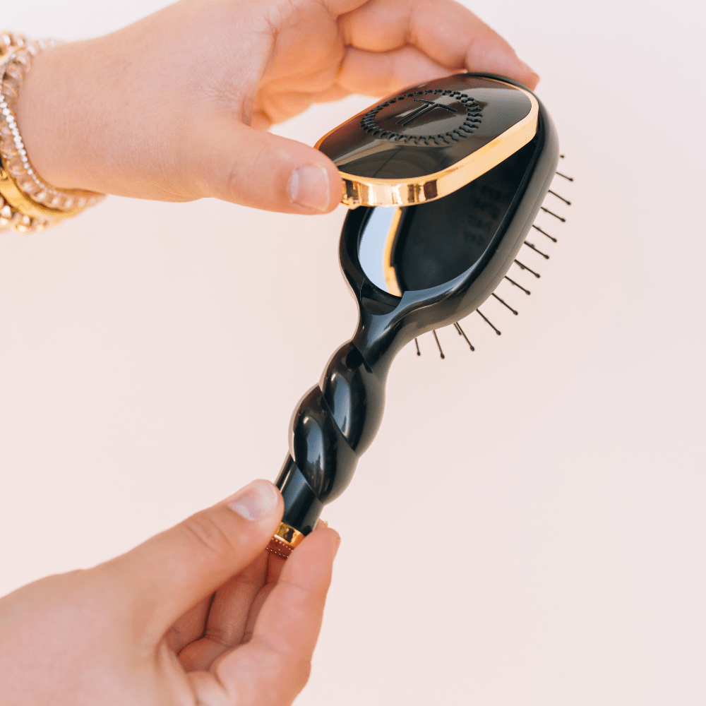 TELETIES - Mini Detangler Brush | Jet Black | Medium - Shoppe3130