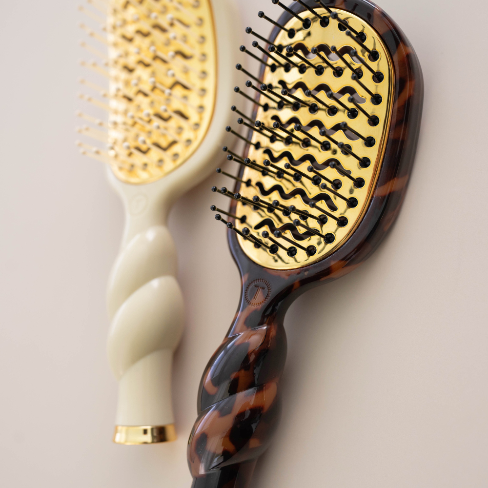 TELETIES - Mini Vented Brush | Tortoise - Shoppe3130