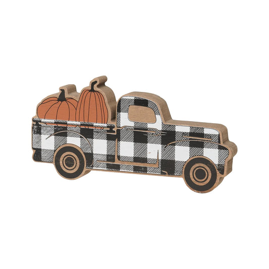 Wood Truck with Pumpkins