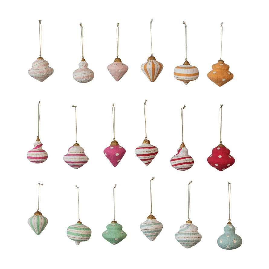 Assorted Handmade Paper Mache Ornament